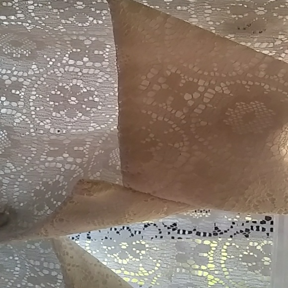 Large white blouse boho floral sheer - Picture 5 of 8